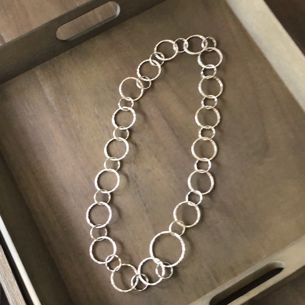 LOFT Silver Circle Necklace